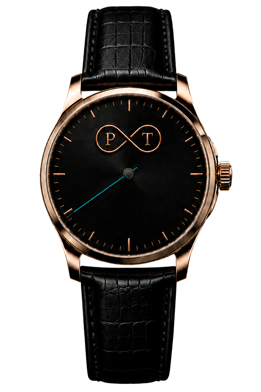 Passing Time black leather and antique-copper wristwatch